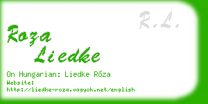 roza liedke business card